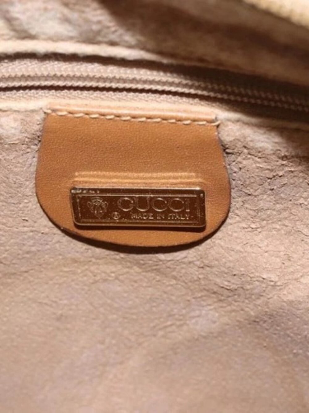 GUCCI Micro GG Supreme Shoulder Bag PVC Beige Gold 001 14 0412 Auth ki6283 - Picture 12 of 16